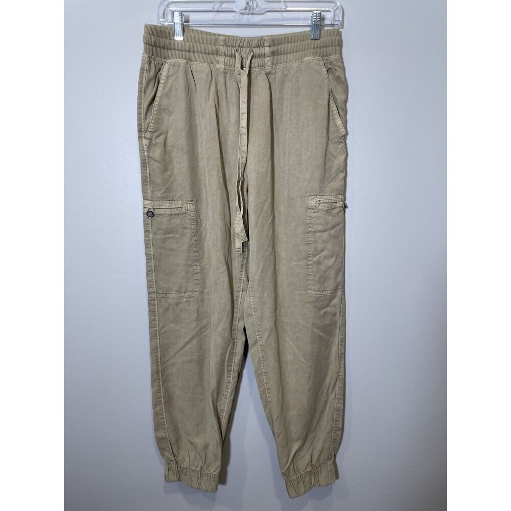 Aerie Khaki Jogger Pants Size M Casual Comfortable Pull On‎ Drawstring Pockets